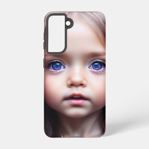 COQUE SAMSUNG GALAXY PETITE PETITE FILLE PEINTURE GRANDES YEUX