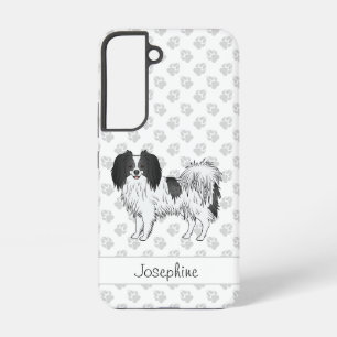 Coque Samsung Galaxy Phalène Avec Détails Noirs Et Nom Personnalisé Sur