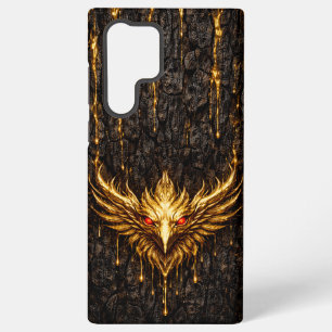 Coque Samsung Galaxy Phoenix en Or Liquide Écorce Dorée