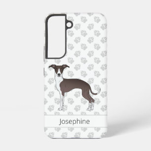 Coque Samsung Galaxy Phoque Et Blanc Italien Greyhound Chien Avec Paws