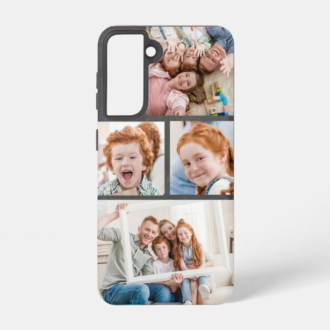 Coque Samsung Galaxy Photo de famille personnalisée Collage 4 Photo (Verso)