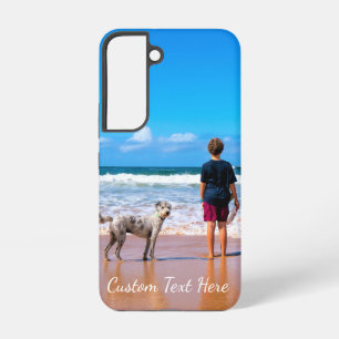 Coque Samsung Galaxy Photo personnalisée Texte avec vos animaux de comp