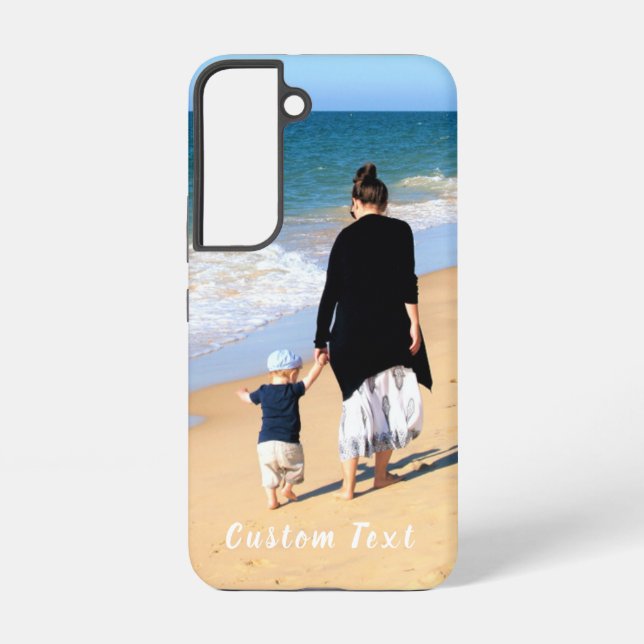 Coque Samsung Galaxy Photo personnalisée Texte de votre famille Photos  (Verso)