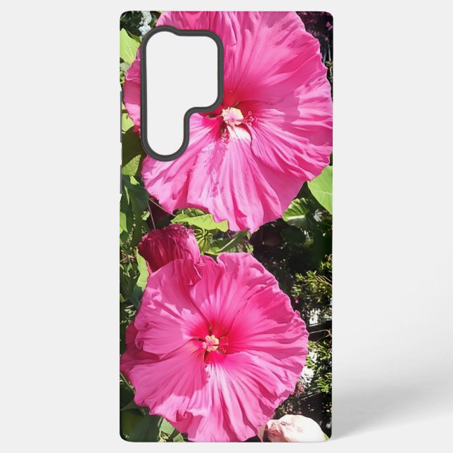 Coque Samsung Galaxy Pink Hibiscus Flower Phone Case (Verso)