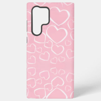 Coque Samsung Galaxy Pink Love White Hearts - Téléphone Case