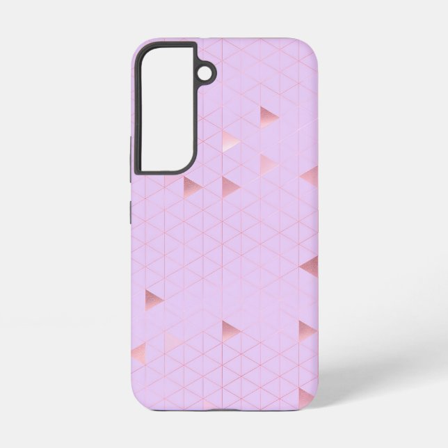 Coque Samsung Galaxy Pink Triangle Geometric Pattern (Verso)