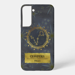 Coque Samsung Galaxy Pisces Dark Zodiac Astrologie : Noir & Or