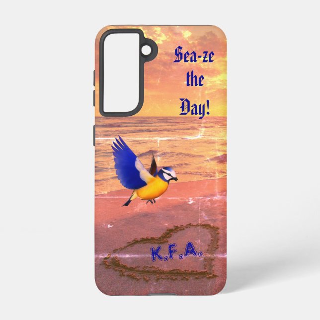 Coque Samsung Galaxy Plage d'oiseaux marins (Verso)