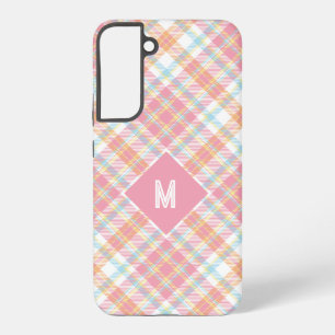 Coque Samsung Galaxy Plaid Monogramme personnalisé / Motif Tartan