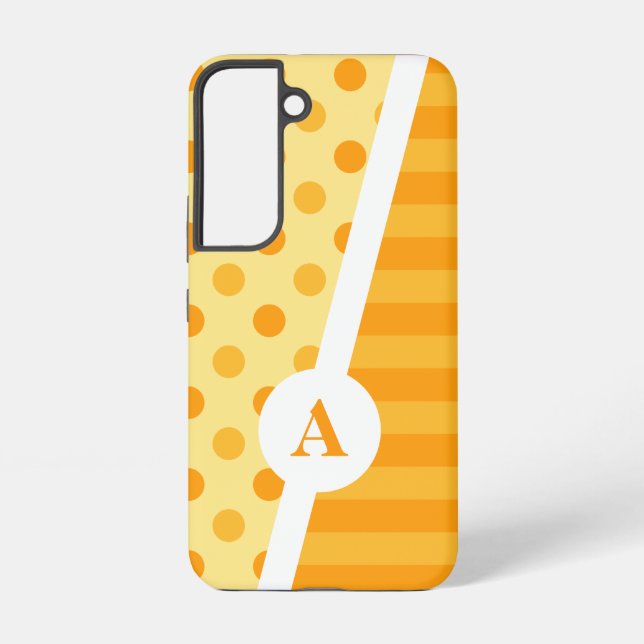 Coque Samsung Galaxy Pointe et Motif à rayures de Sherbet orange (Verso)