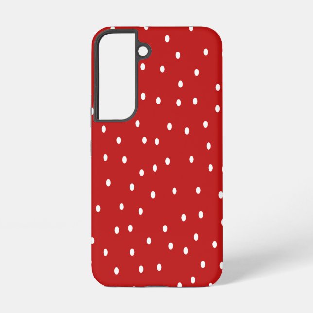 Coque Samsung Galaxy Pois classique rouge et blanc (Verso)