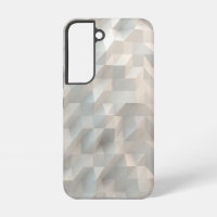 Polygones géométriques blancs Galaxy S22 Coque