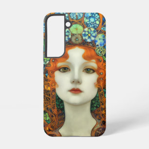 Coque Samsung Galaxy Portrait d'une belle femme en verre tendu