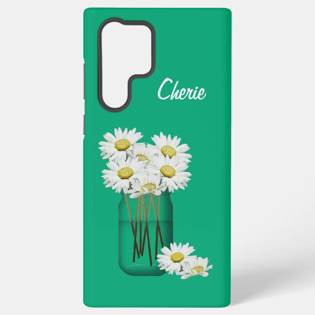 Coque Samsung Galaxy Pot de fleurs Marguerite (Verso)