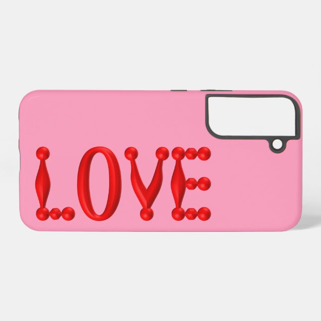 Coque Samsung Galaxy Puffy Red LOVE (Verso Horizontal)