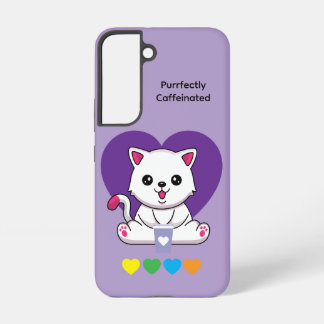 Coque Samsung Galaxy Purrfectly Caffeinated Coffee Cat Case