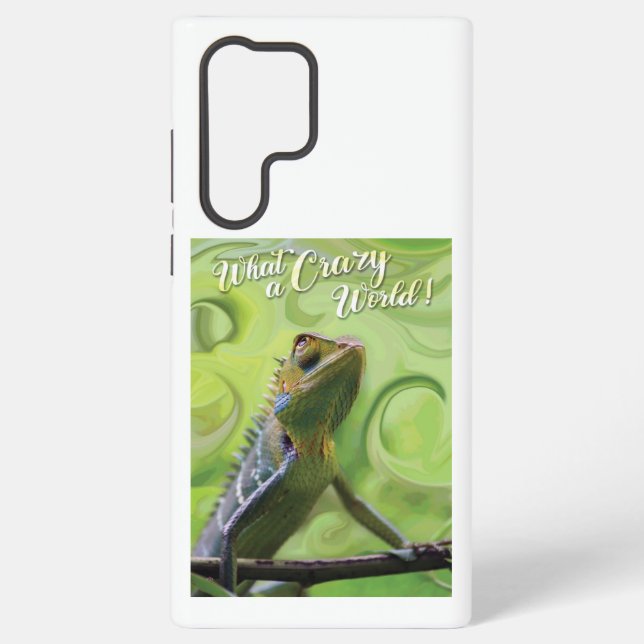 Coque Samsung Galaxy Quel monde fou - Un Lizard spécial (Verso)
