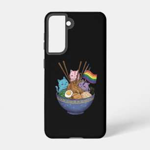 Coque Samsung Galaxy Rainbow Flag Cats Ramen Anime Mois Gay pride LGBT