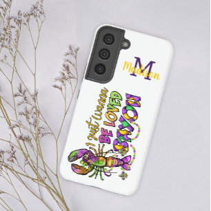 Coque Samsung Galaxy Rainbow Pride raypes colorées amusant Nom initial