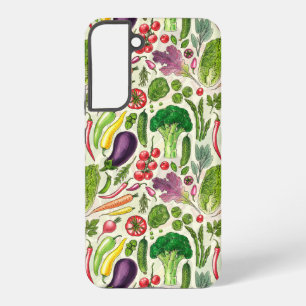 Coque Samsung Galaxy Récolte de jardin de légumes et d'herbes sur fond