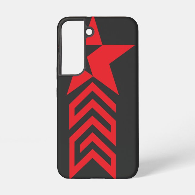 Coque Samsung Galaxy Red Star with Chevron Arrows (Verso)