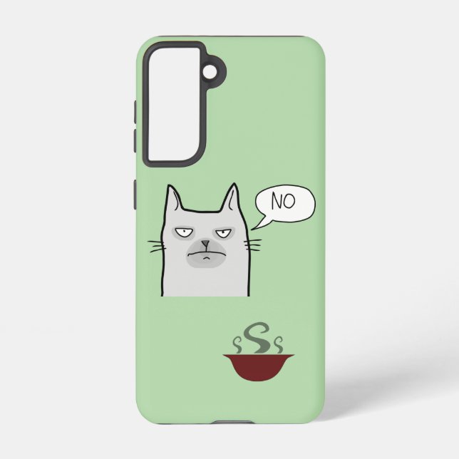 Coque Samsung Galaxy Refusing Cat Food Samsung Galaxy Case – Green (Verso)