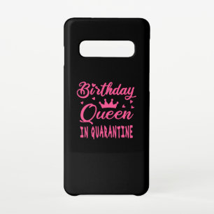 Coque Samsung Galaxy S10 Reine d'anniversaire en quarantaine