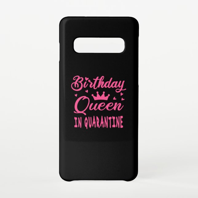 Coque Samsung Galaxy Reine d'anniversaire en quarantaine (Dos)