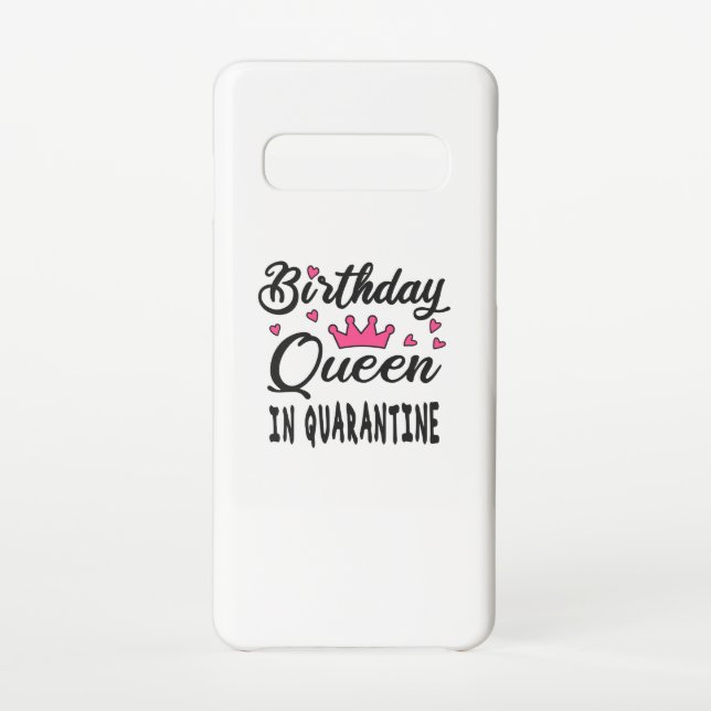 Coque Samsung Galaxy Reine d'anniversaire en quarantaine (Dos)