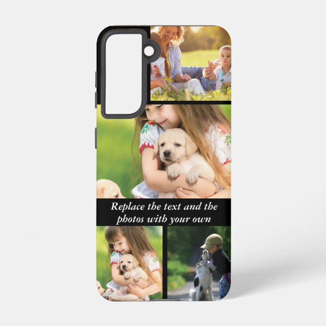 Coque Samsung Galaxy Remplacez le texte et les photos par le vôtre (Verso)