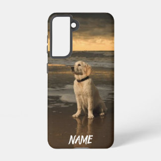 Coque Samsung Galaxy Renommez votre chien de repérage d'or sur le boîti
