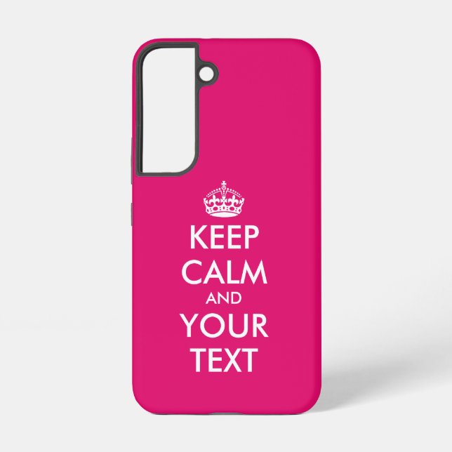 Coque Samsung Galaxy Restez calmes et continuez sur mème rose coutume (Verso)