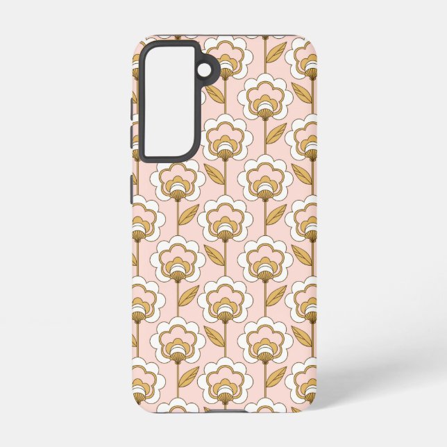 Coque Samsung Galaxy Retro Jardin rose motif floral (Verso)