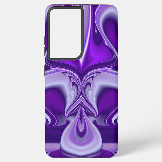 Coque Samsung Galaxy Rêves arc-en-ciel à fleurs violettes (Verso)