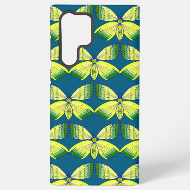 Coque Samsung Galaxy rhinestone-inspired geometric butterfly (Verso)