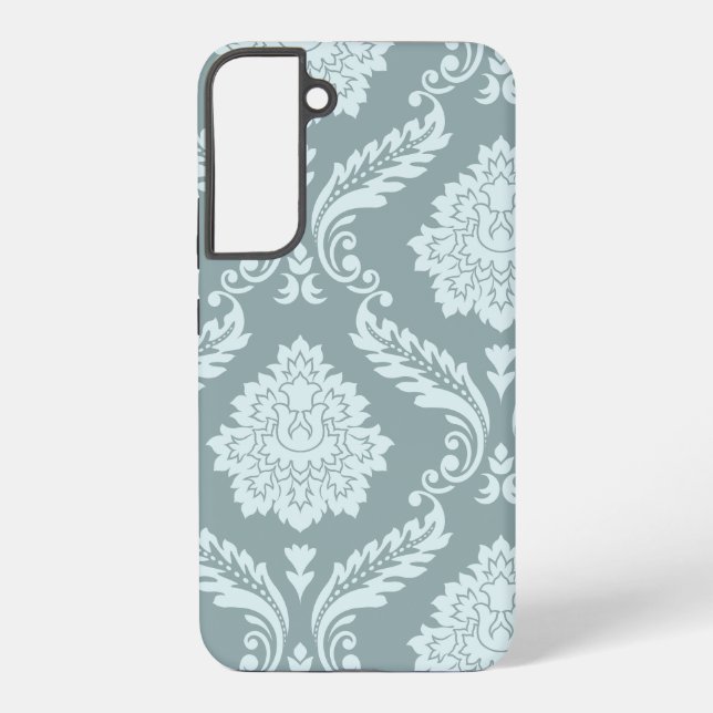 Coque Samsung Galaxy Rococo Damask Art I Duck Egg Blue+Teal (Verso)