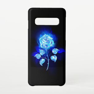 Coque Samsung Galaxy S10 Rose bleu brûlant