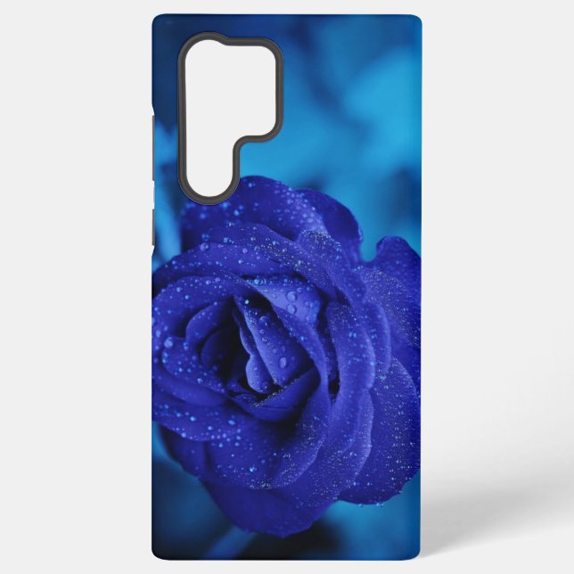 Coque Samsung Galaxy Rose bleu Galaxy 22 Coque (Verso)