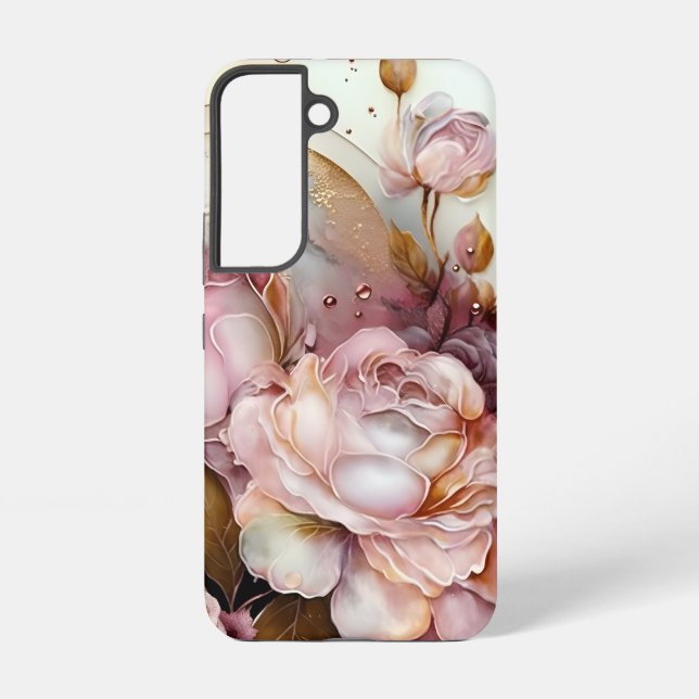 Coque Samsung Galaxy Rose rose et ivoire (Verso)