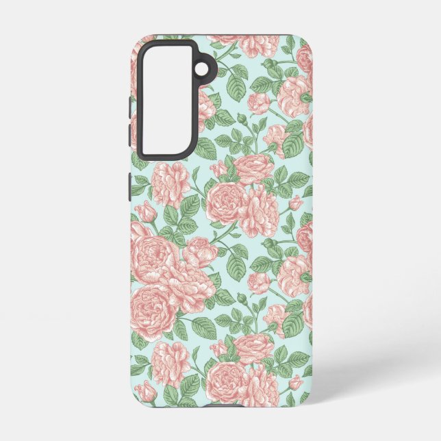 Coque Samsung Galaxy Rose rose Jardin Bouquet Motif (Verso)