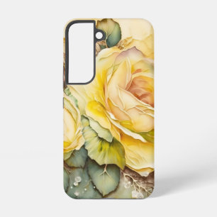 Coque Samsung Galaxy Roses géants jaunes et verts