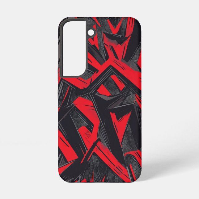 Coque Samsung Galaxy Rouge gras et noir (Verso)
