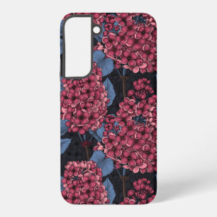 Coque Samsung Galaxy Rouge lilas sur bleu foncé