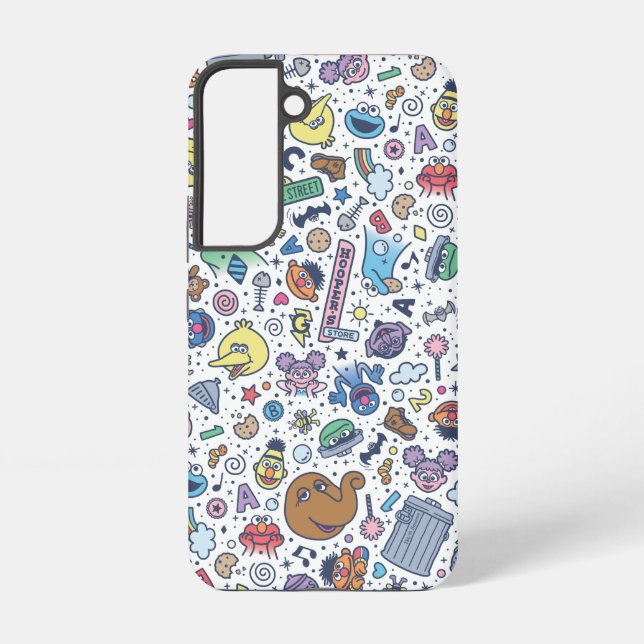 Coque Samsung Galaxy Rue Sésame | Sesame Pals DoodMotif (Verso)