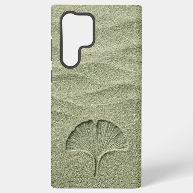 Coque Samsung Galaxy Sage Green Sand Ginkgo Leaf Zen (Verso)