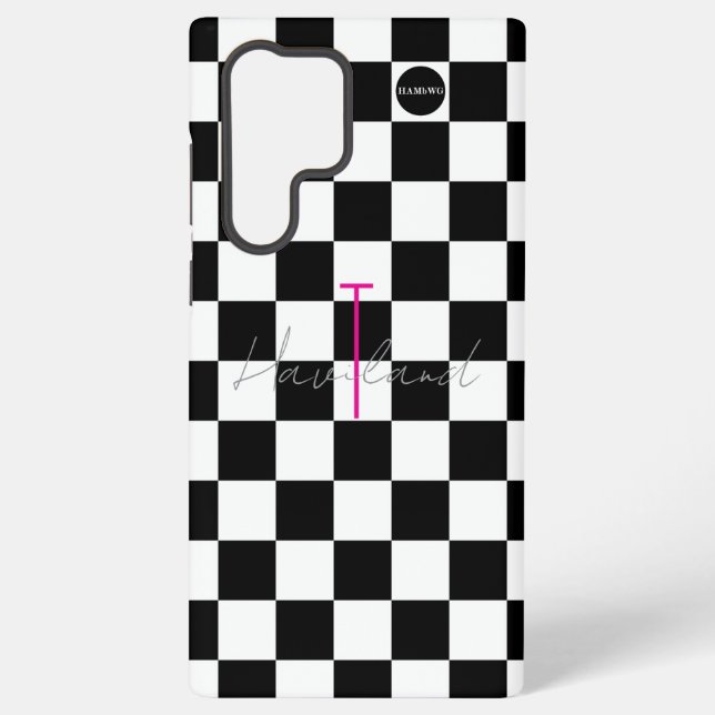 Coque Samsung Galaxy Samsung et iPhone Cell Coque - HAMbyWG Checkers (Verso)
