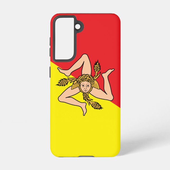 Coque Samsung Galaxy Samsung Galaxy S21 Coque Drapeau de Sicile, Italie (Verso)