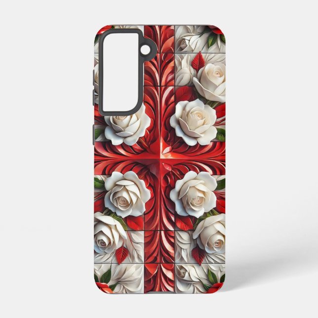 Coque Samsung Galaxy Samsung Galaxy S21 Coque Rose anglais (Verso)