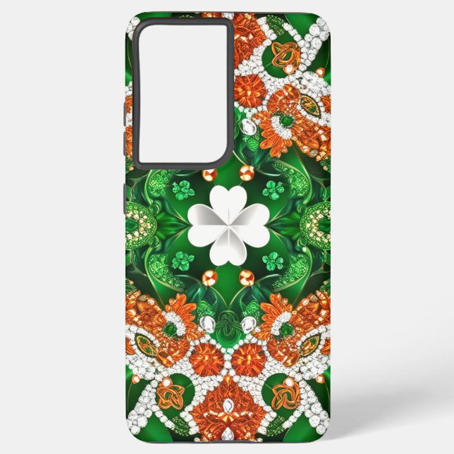 Coque Samsung Galaxy Samsung Galaxy S21 Plus couleurs irlandaises Coque (Verso)