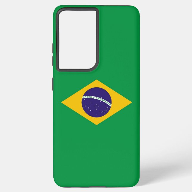Coque Samsung Galaxy Samsung Galaxy S21 Ultra Coque avec drapeau brésil (Verso)